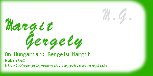 margit gergely business card